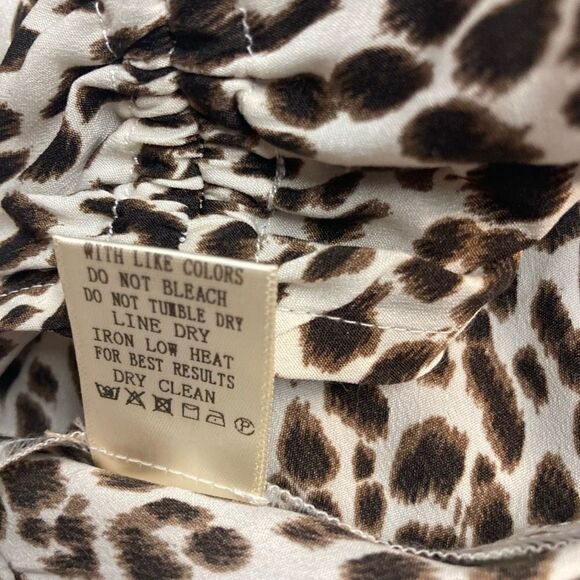 VERY J Ruched Animal Print Midi Skirt Size Large  Hand Measures Smaller - Picture 9 of 10